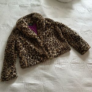 Faux fur cropped jacket